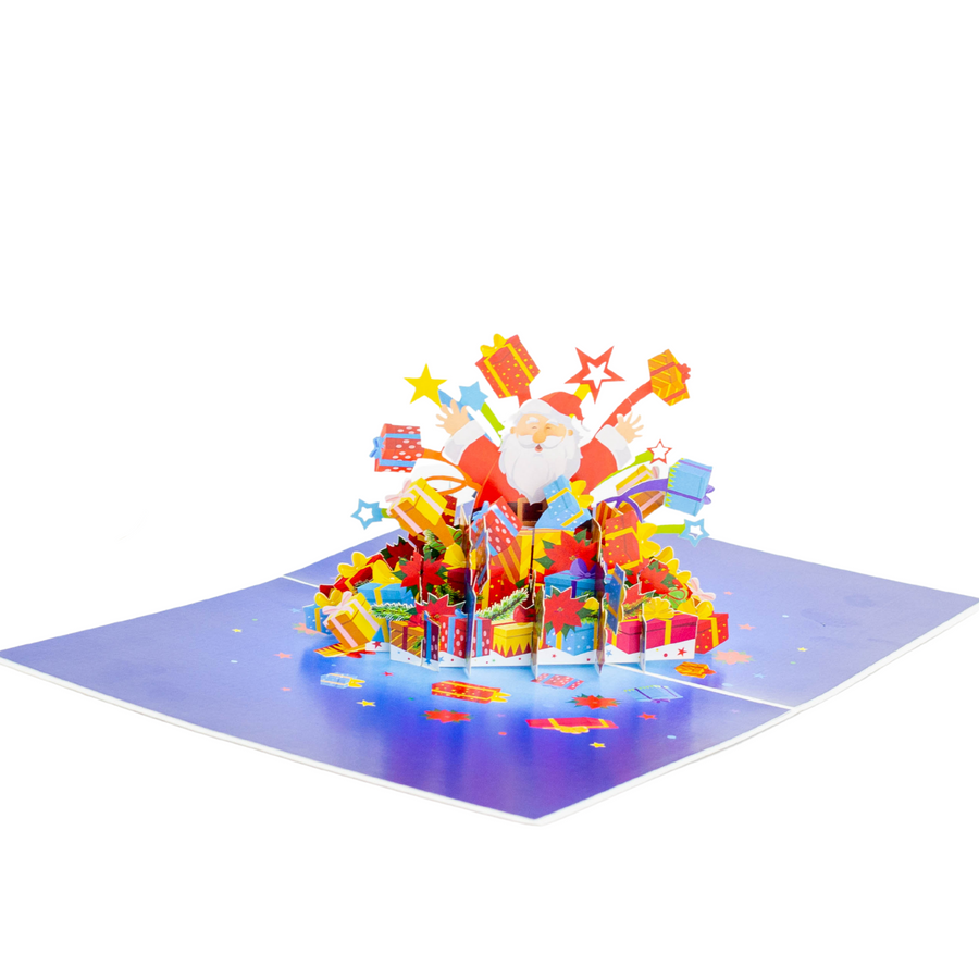 Santa with Presents 3D Pop-Up Card UK