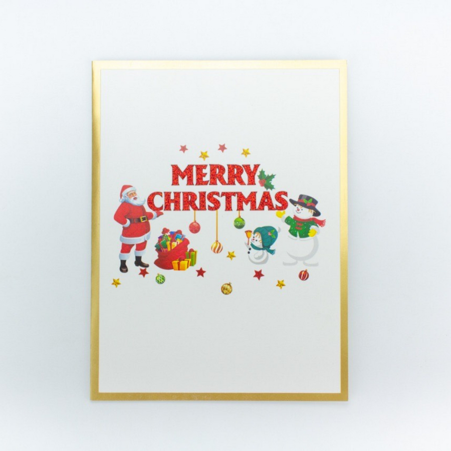Merry Christmas 3D Pop-Up Card UK