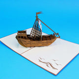 Medieval Ship Popup Card
