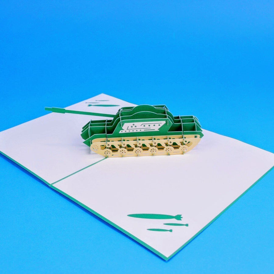 Combat Tank in Green Popup Card