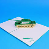 Combat Tank in Green Popup Card