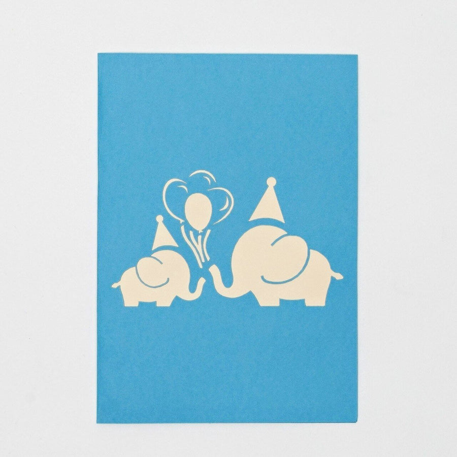 Elephant Birthday Party Pop Up Card