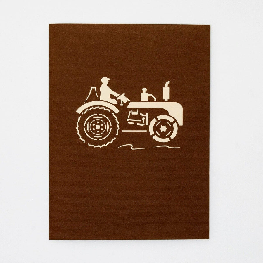 Farm Tractor In Green Popup Card