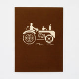 Farm Tractor In Green Popup Card