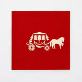 Wedding Carriage & Horses Pop Up Card