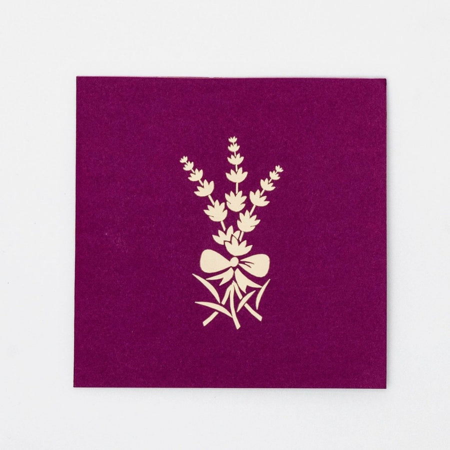 Purple Lavender Flower Vase Popup Card