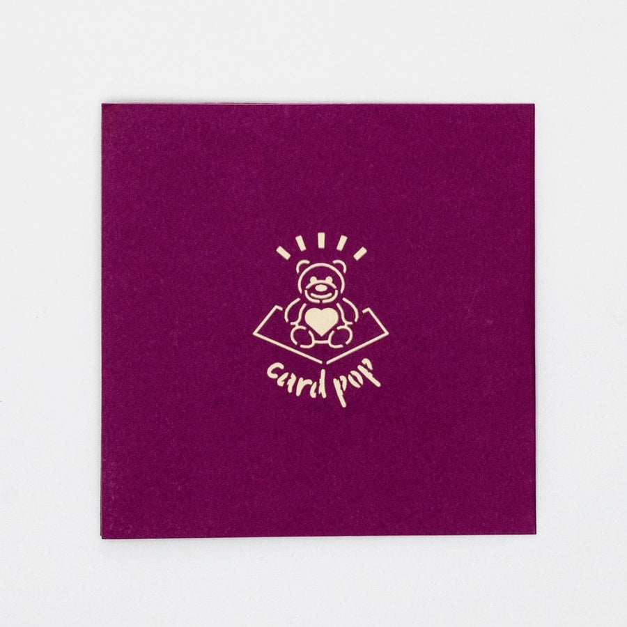 Purple Lavender Flower Vase Popup Card