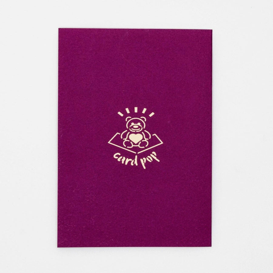 Purple Lavender Flower Cart Popup Card