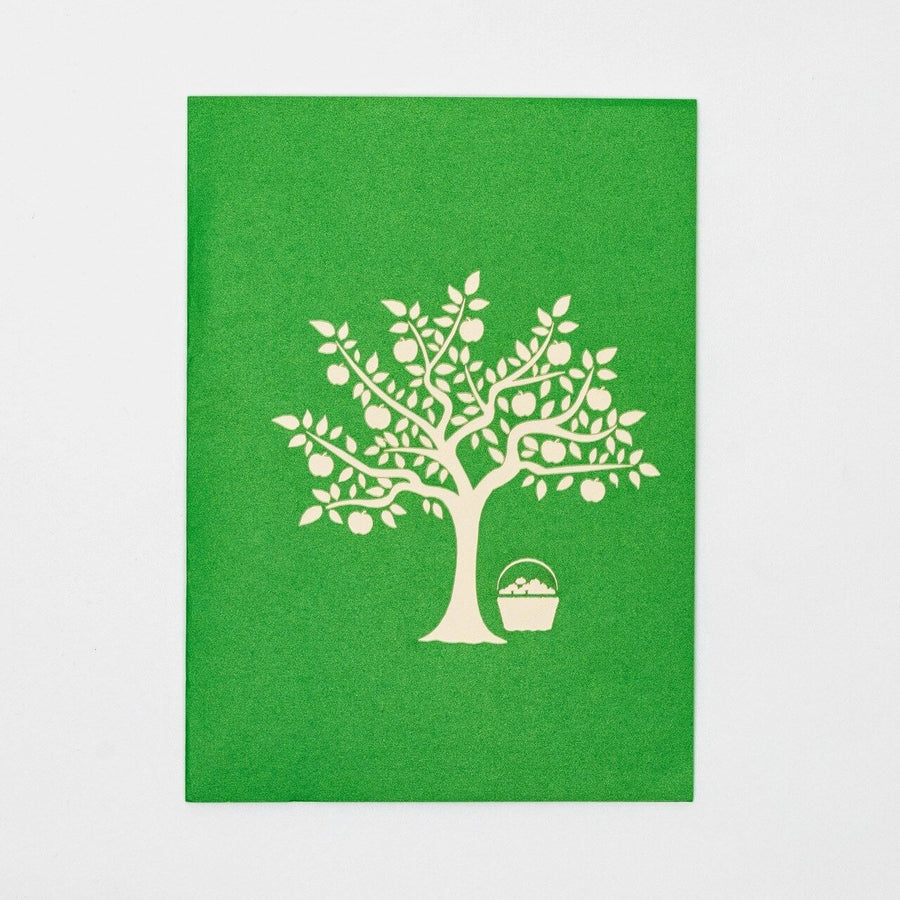 Apple Tree with Basket Popup Card