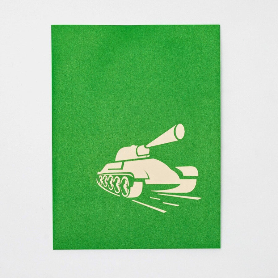 Combat Tank in Green Popup Card
