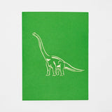 Long Neck Barosaurus Dinosaur Pop Up Card