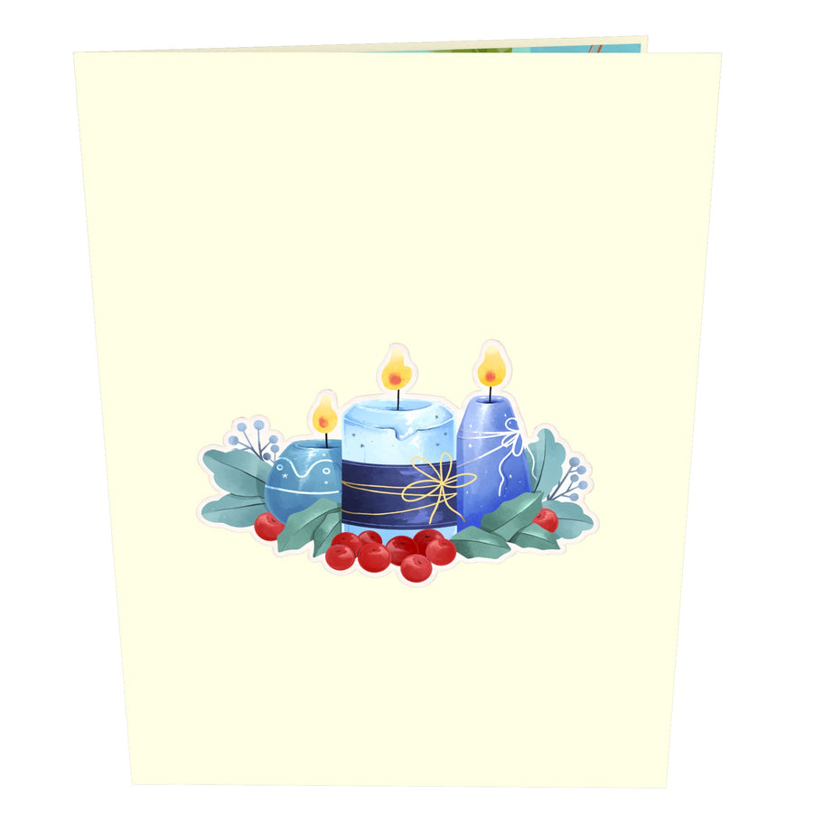 Christmas Candles 3D Pop-Up Card UK