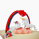 Mother & Daughter Unicorn & Rainbow 3D Pop Up Card