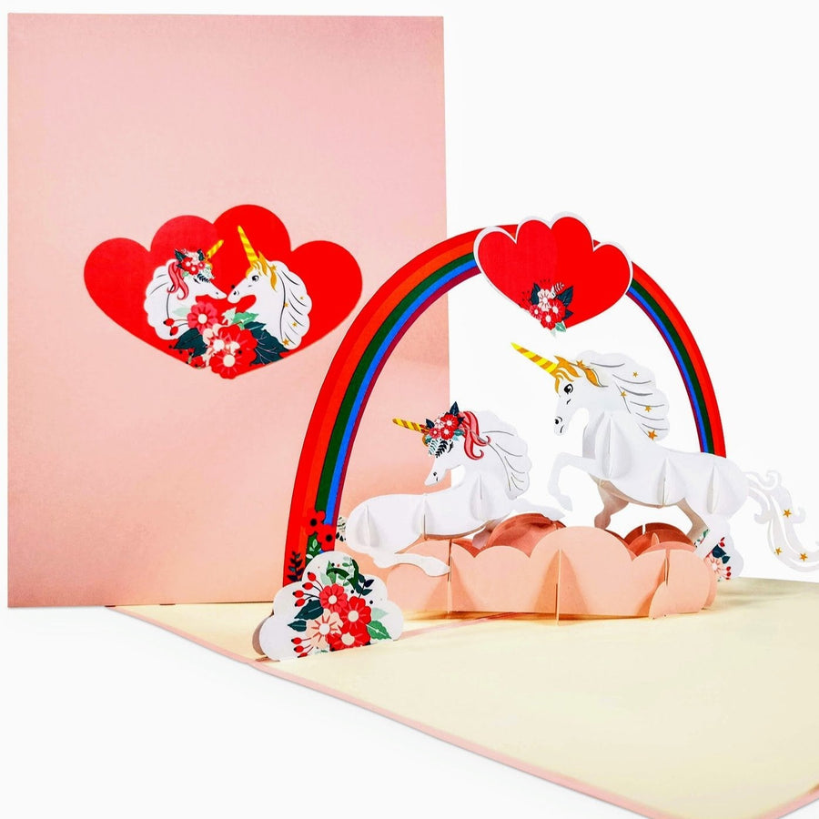 Mother & Daughter Unicorn & Rainbow 3D Pop Up Card