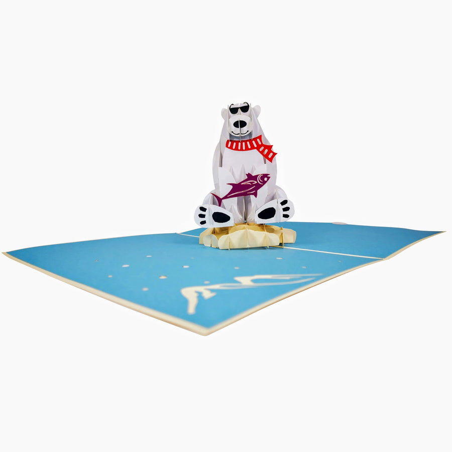 Polar Bear 3D Pop Up Card UK