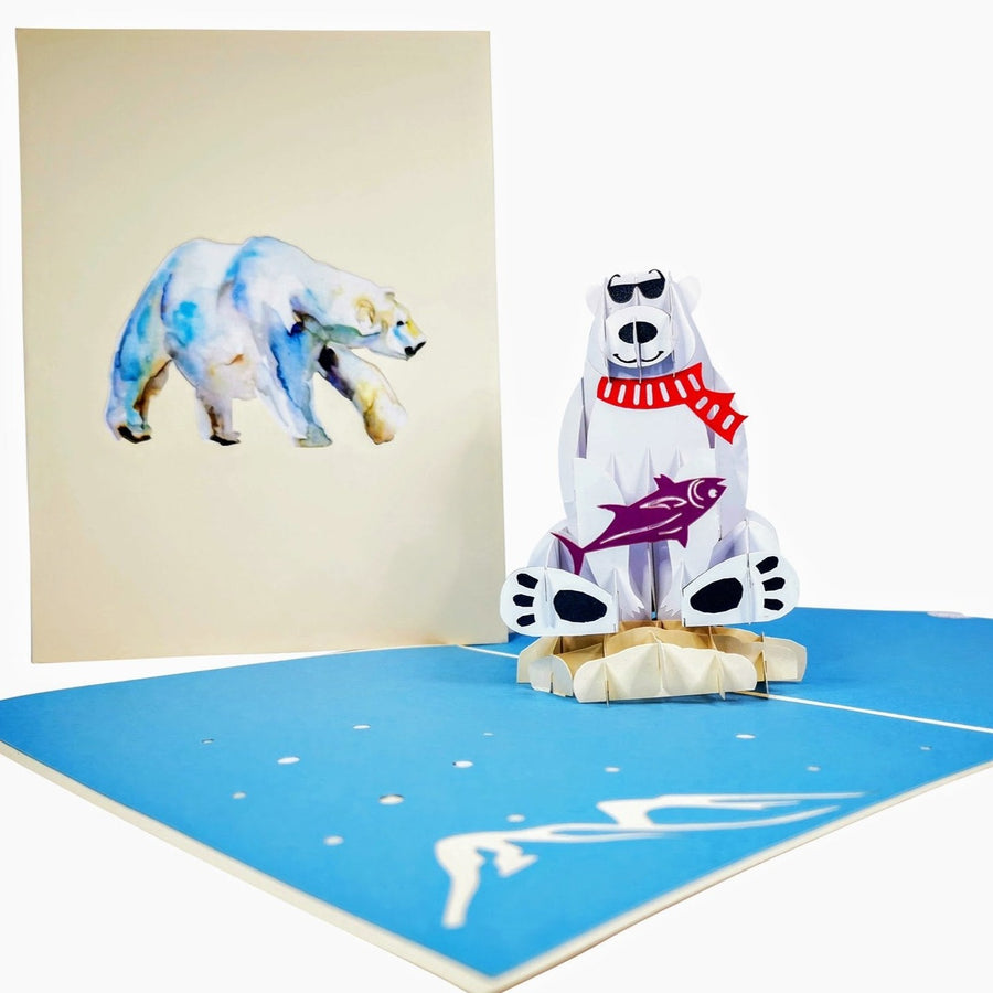Polar Bear 3D Pop Up Card UK