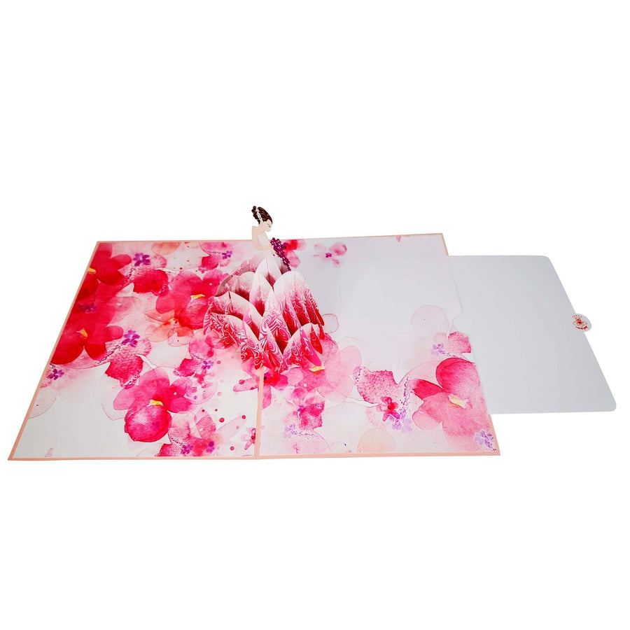 Flower Bride 3D Pop Up Card UK