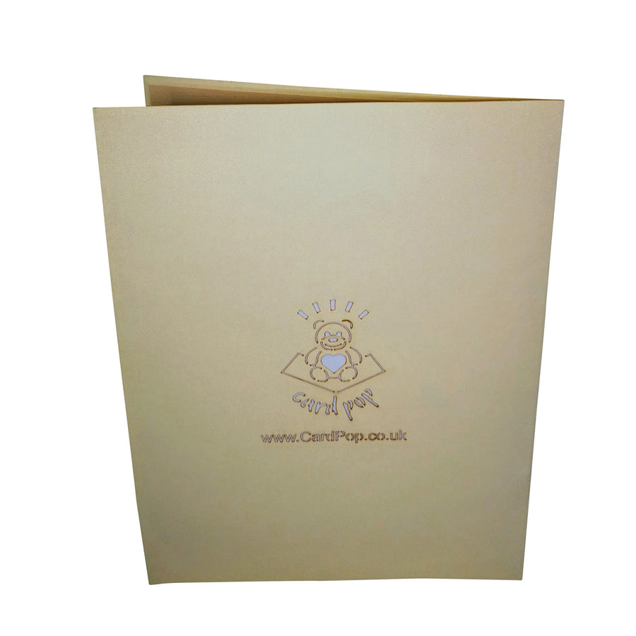 White Horse in Daisy Field 3D Pop Up Card UK