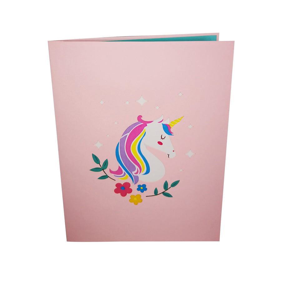 Unicorn Flying in the Clouds 3D Pop Up Card UK
