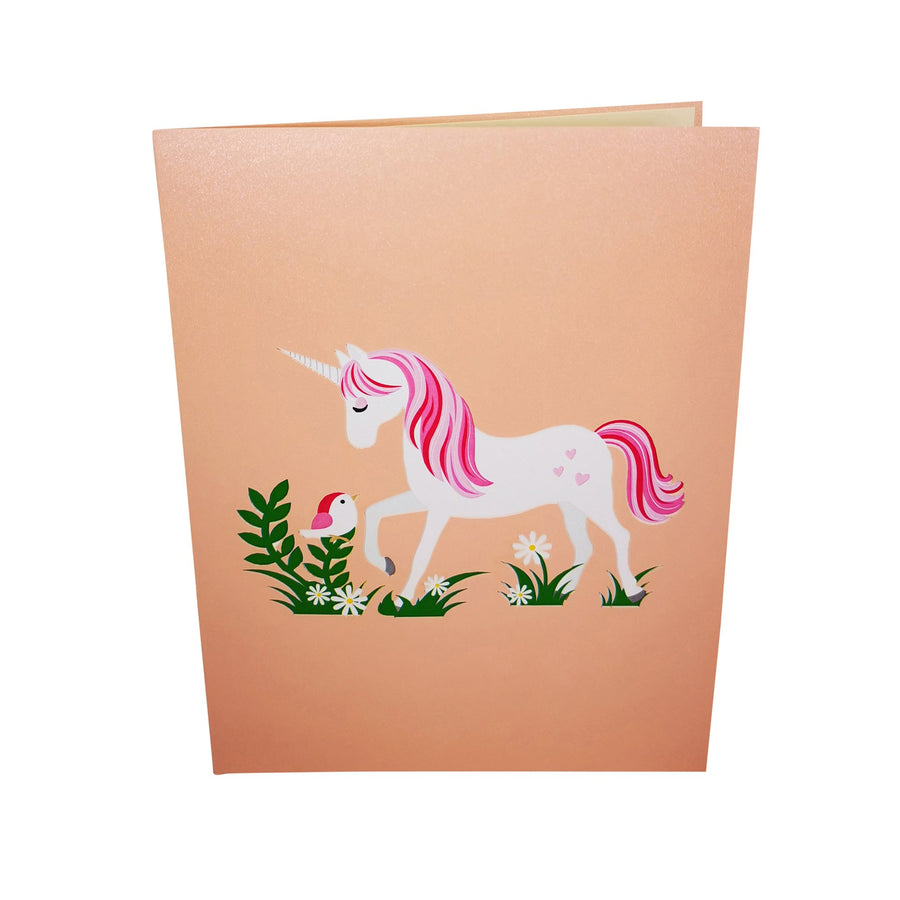Unicorn in Daisy Field 3D Pop Up Card UK