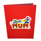 Super Mum 3D Pop Up Card UK