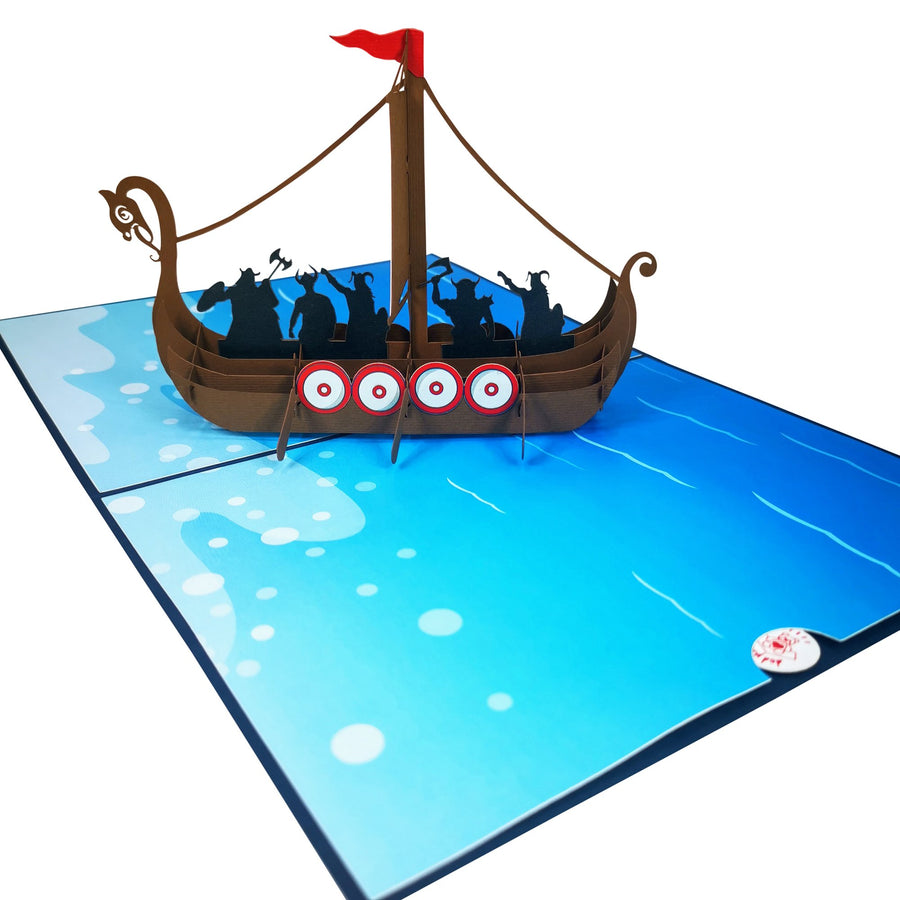 Viking Longboat 3D Pop Up Card UK