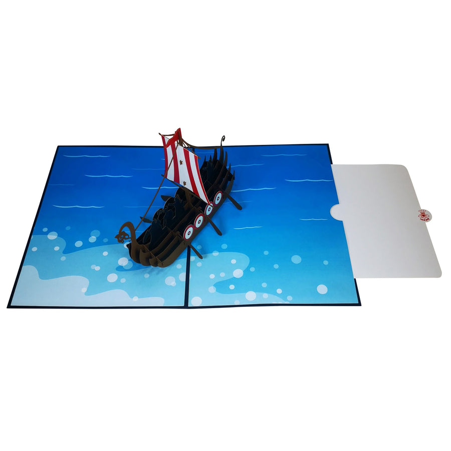 Viking Longboat 3D Pop Up Card UK