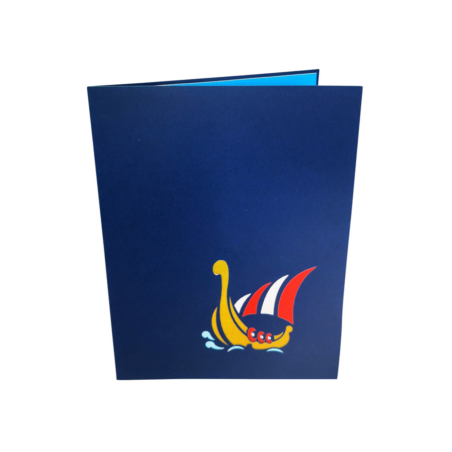 Viking Longboat 3D Pop Up Card UK