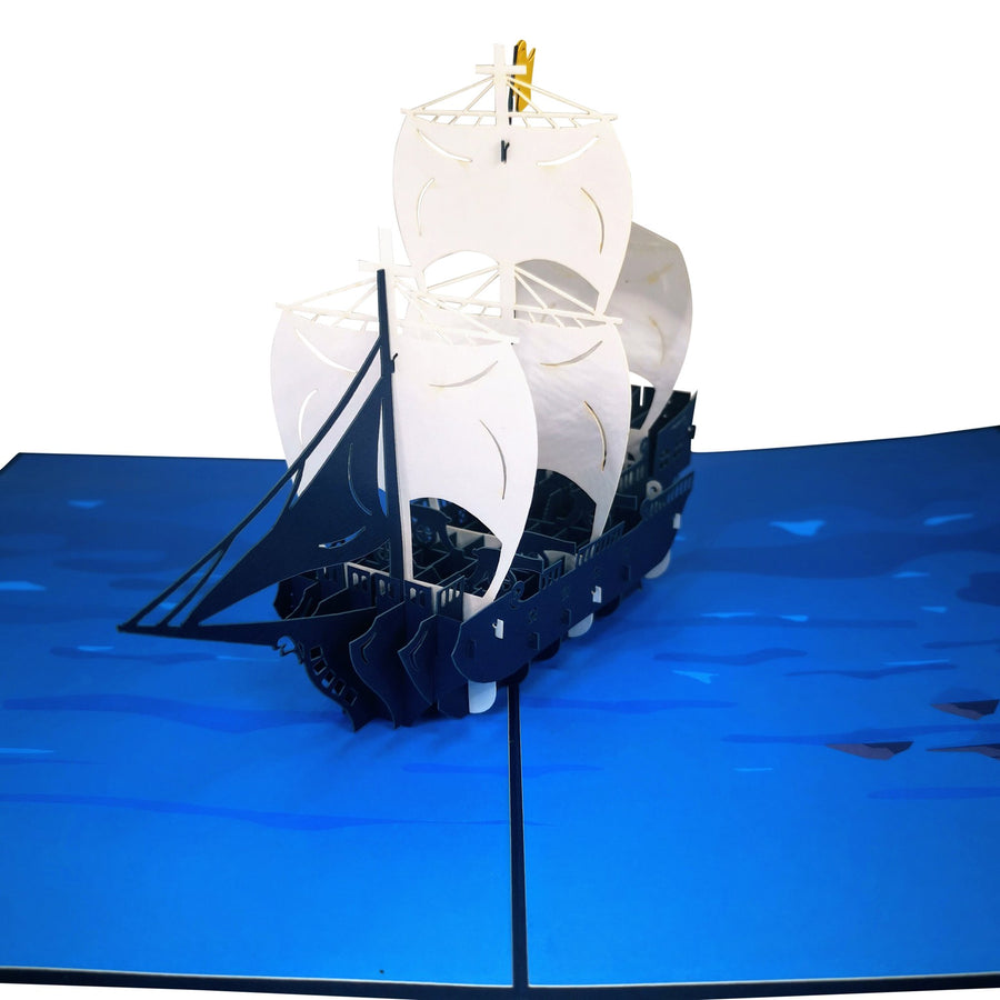 Galleon Warship 3D Pop Up Card UK