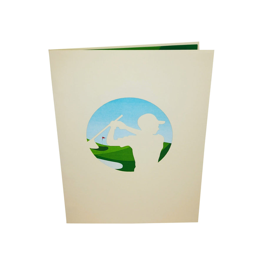 Male Golfer 3D Pop Up Card UK