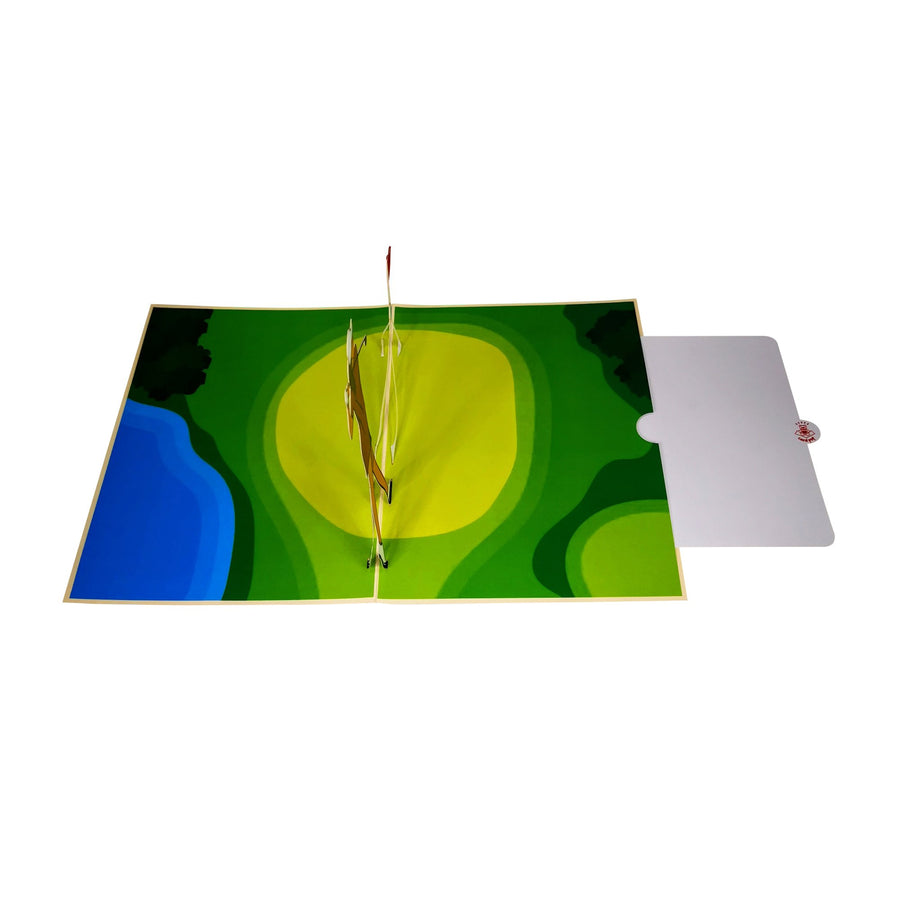 Female Golfer 3D Pop Up Card UK