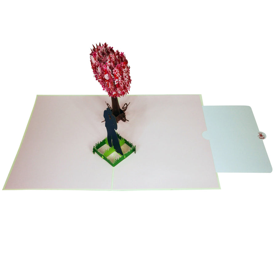 Couple in Love and Love Heart Tree 3D Pop Up Card UK