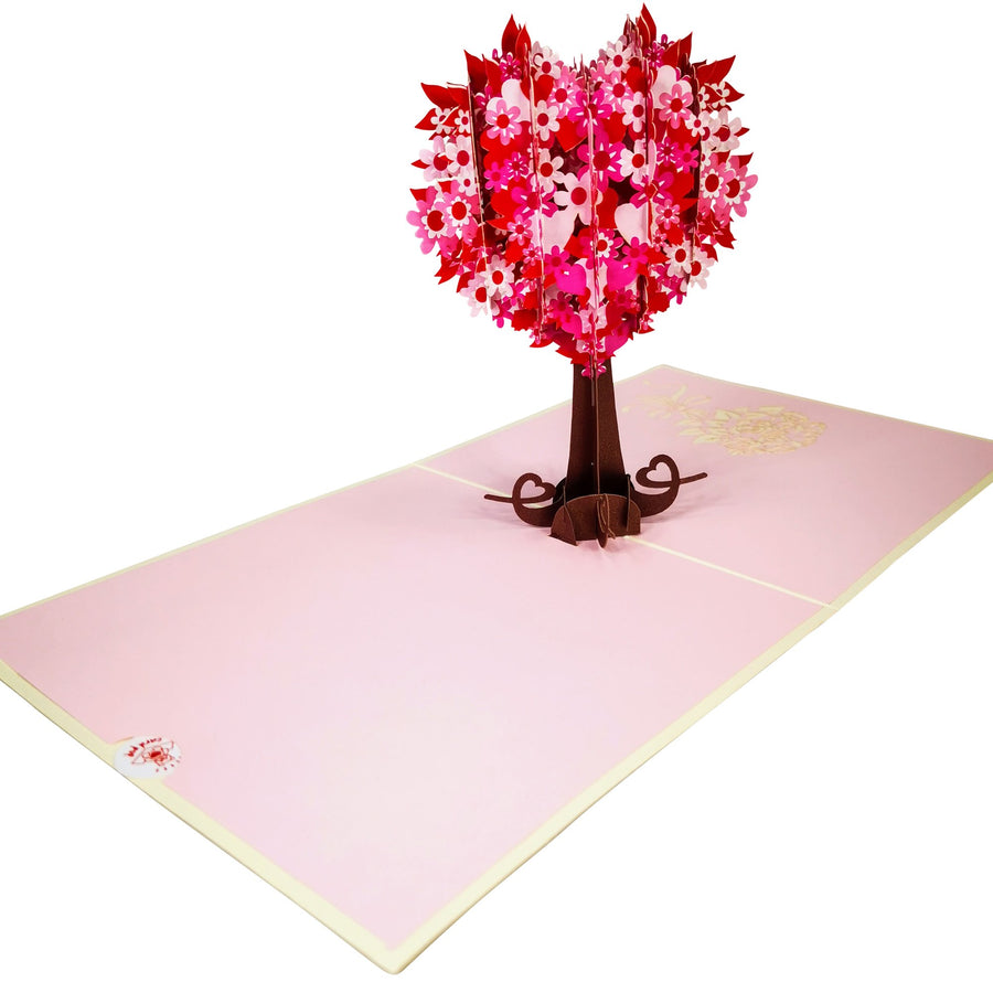 The Love Tree Love Valentine Anniversary Wedding 3D Pop Up Card UK