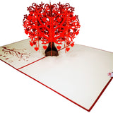 Tree of Hearts Love Valentine Anniversary Wedding 3D Pop Up Card UK
