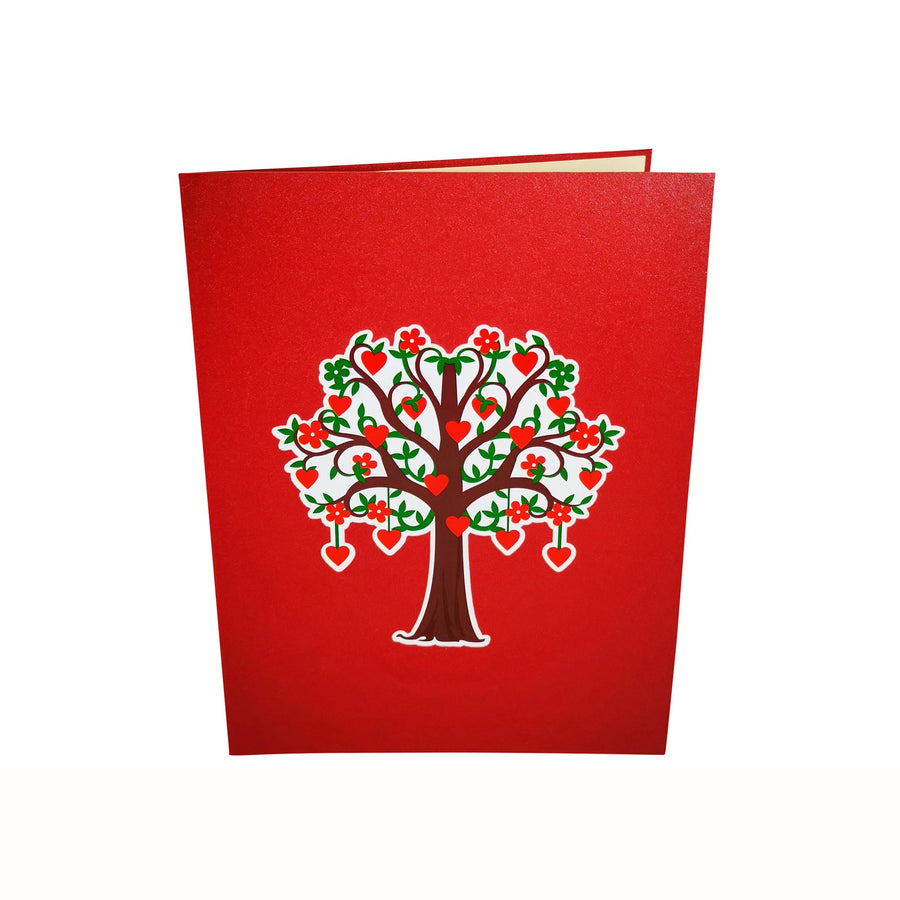 Tree of Hearts Love Valentine Anniversary Wedding 3D Pop Up Card UK