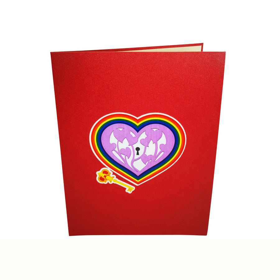 Key To My Heart Love Valentine Anniversary Wedding 3D Pop Up Card UK
