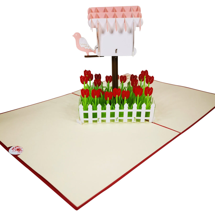 Lovebird and Heart Bird Box Love Valentine Anniversary Wedding 3D Pop Up Card UK