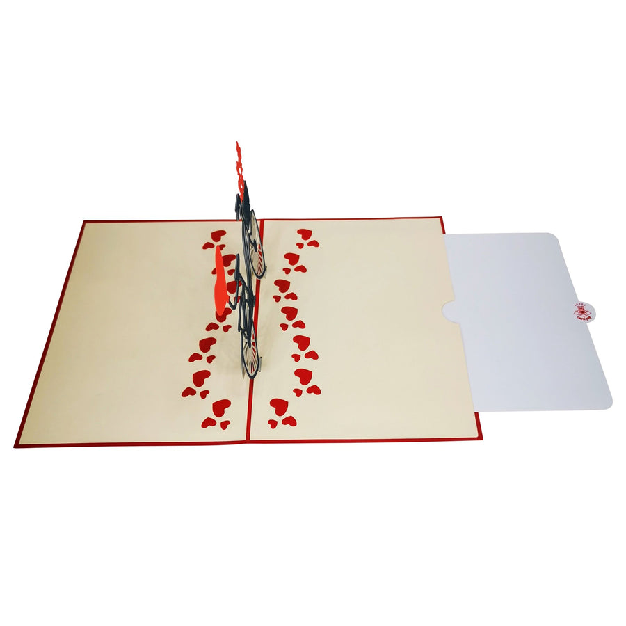 Love Bicycle Love Valentine Anniversary Wedding 3D Pop Up Card UK