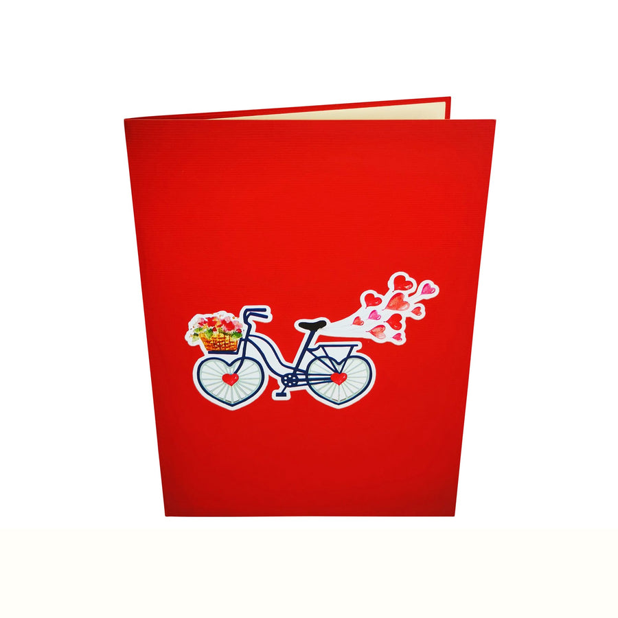 Love Bicycle Love Valentine Anniversary Wedding 3D Pop Up Card UK