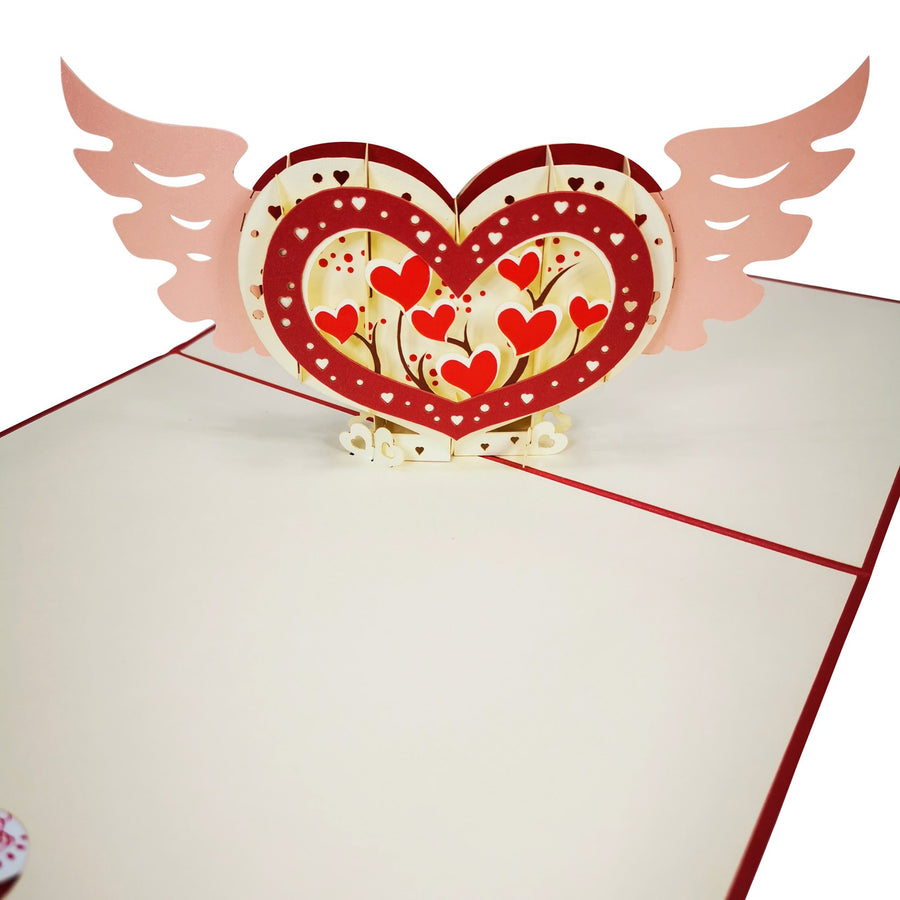 Fluttering Heart Love Valentine Anniversary Wedding 3D Pop Up Card UK