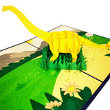 Long Neck Dinosaur 3D Pop Up Card UK