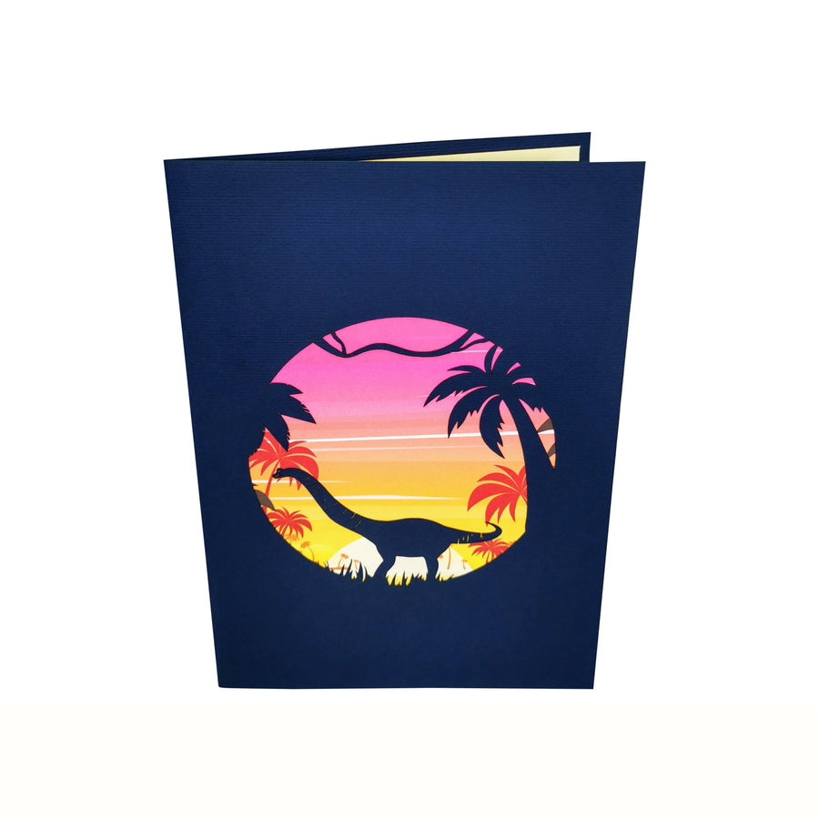 Long Neck Dinosaur 3D Pop Up Card UK