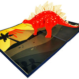 Stegosaurus Dinosaur 3D Pop Up Card UK