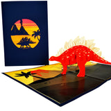 Stegosaurus Dinosaur 3D Pop Up Card UK