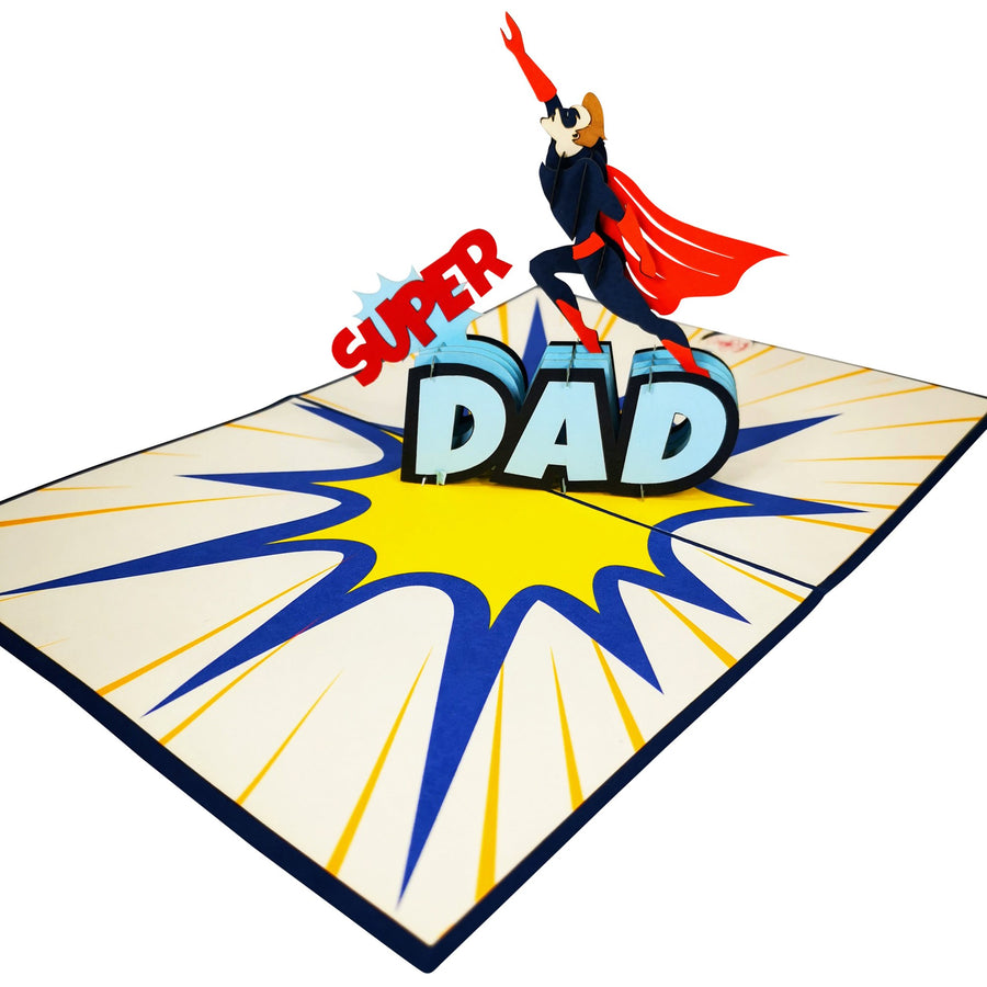 Super Dad 3D Pop Up Card UK