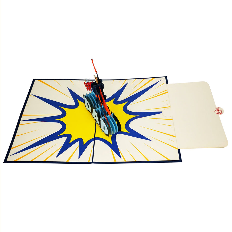 Super Dad 3D Pop Up Card UK