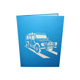 Land Rover Jeep Car in Blue 3D Pop Up Card UK