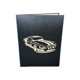 Classic Black Sports Car 3D Pop Up Card UK