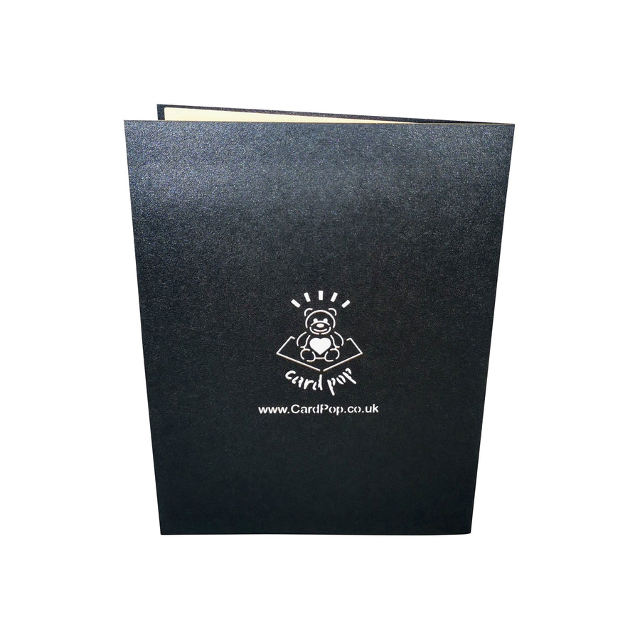 Classic Black Sports Car 3D Pop Up Card UK