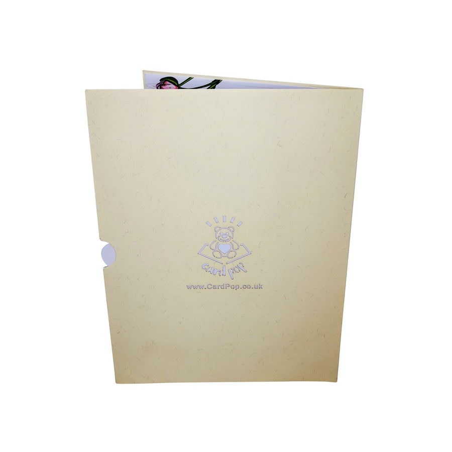 Purple Orchid Bouquet 3D Pop Up Card UK